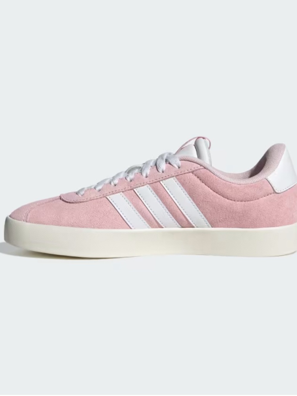 Adidas Women’s VL Court 3.0 Shoes – Pink/White Suede Sneakers – Sz 8.5 - Picture 5 of 9